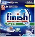 Finish Powerball Tabs Dishwasher Detergent Tablets, Fresh Scent, 32 Count