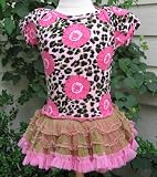 Ooh La La Moss Leopard Poufy Onesie 6-9M 9-12M