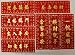 Chinese New Year Red Banners (set of 8 different banners, each with 4 Chinese character phase to signify different good fortunes) - Each made of Velvet base with adhesive tapes on the back and with gold embossing size: 5.0" x 14"