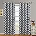 Royal Hotel Bedding Meridian Gray Grommet Blackout Window Curtain Panels, Pair/Set of 2 Panels, 52x84 inches Each