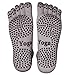CXYY 4 Pairs Cotton Yoga Socks with Five Full toe Non Slip Grips Pilates Socks ( Black Purple Pink Gray)