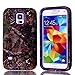 Galaxy S5 Case, EC™[3 Layers Design] Real Tree Camo Hybrid Hard Soft Combo Shock-Absorption Bumper Back Case Cover Protector for Samsung Galaxy S5 i9600 (Purple)