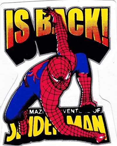 [STICKER 967B] SPIDER-MAN IS BACK SUPER HEROES MARVEL COMIC CARTOON MOVIE : Helmet Laptop Motor Bike Suitcase Skate Board Case Car &amp; Bumper Vinyl Die-Cut Adhesive Decal 2.75"x3.25"