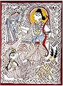 Folk Paintings Madhubani Home Decor Organic Color Paper 11 x 15 inches (madhram001)
