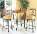 Kitchen & Housewares : NEW MODERN BAR TABLE AND 2 SWIVEL BAR STOOLS SET