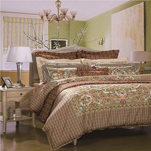 FUANNA 4-Piece Bedding Set / Bulgari (Duvet Cover, Bed Sheet, Pillowcases) (King)