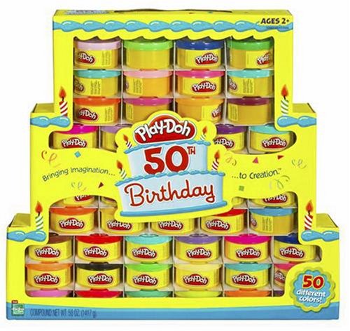 Play-Doh 50th Birthday Rainbow Pack of 50 Different Colors
