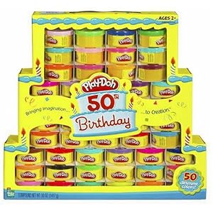 Play-Doh 50th Birthday Rainbow Pack of 50 Different Colors by Hasbro