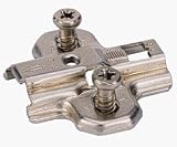 Mounting Plate, 1.5 mm,W/Screws, Euro Concealed, Nickel