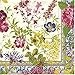 Entertaining with Caspari Luncheon Napkin, Mille Fleurs Green, 20-Pack