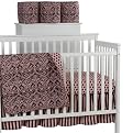 Damask Print 4-pc. Crib Set - Pink
