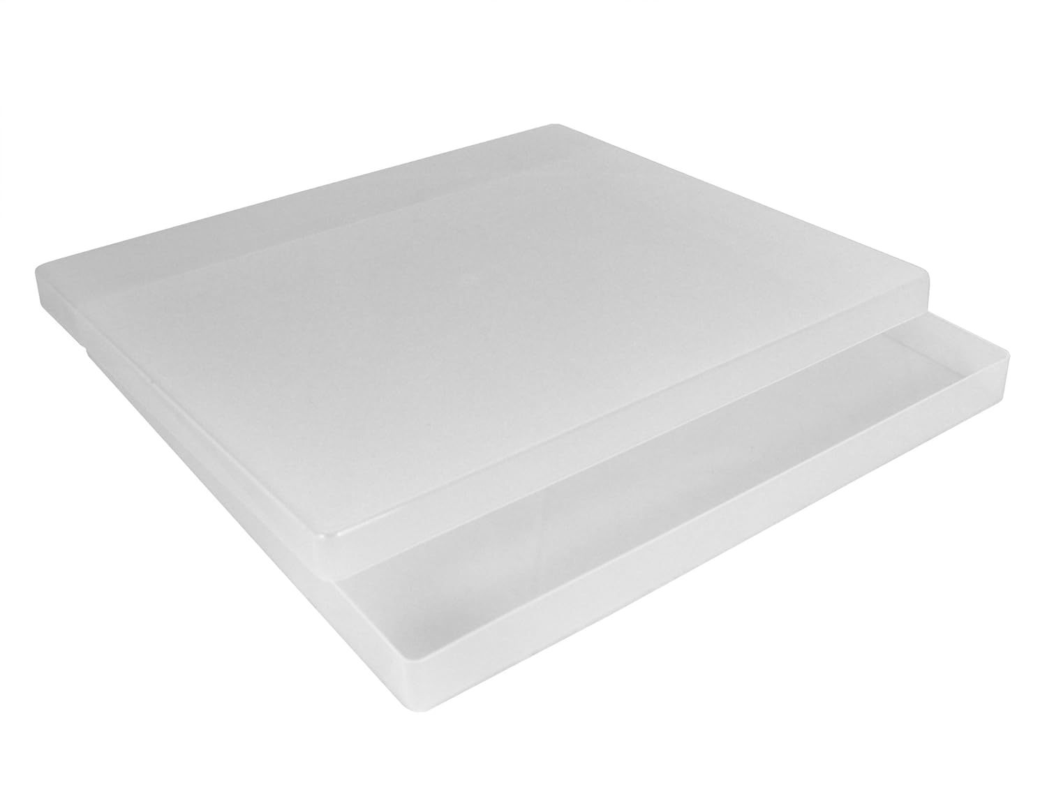 12 X 12 CLEAR PLASTIC STORAGE BOX SCRAPBOOK BOXES OFFICE CRAFT 12X12