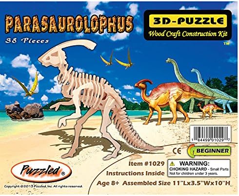 YinheMed DIY 3D Wooden Puzzle - Dinosaur Cedarwood - Handmade Jigsaw Woodcraft Kit Wooden Handcraft Educational Products Wooden Art Intarsia