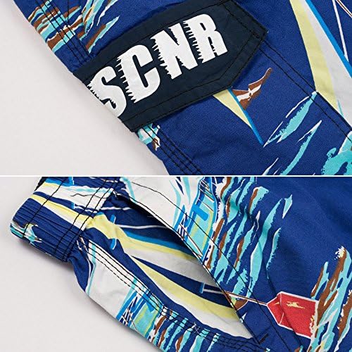Mens Casual Beach Shorts surf boardshorts swim trunks SY001 Color Blue XXXL