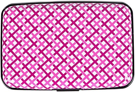 Aluminum Wallet Blocking Credit Card Holder- Prevent Electronic Scan Theft - Cool Slim Design for Men &amp; Women Gridding