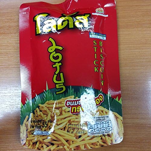 NEW Lotus Stick Biscuit Thai Style Snack Crispy and Tasty 55g(pack of 2)
