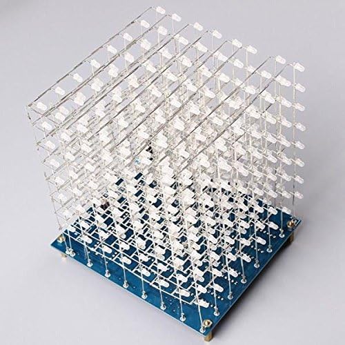 Ledstar 8x8x8 LED Cube 3D Light Square Blue LED Electronic DIY Kit