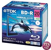 TDK 録画用ブルーレイディスク BD-R 25GB 1-4倍速 ホワイトワイドプリンタブル 20枚 5mmスリムケース BRV25PWB20A
