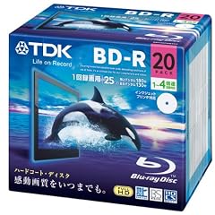 TDK 録画用ブルーレイディスク BD-R 25GB 1-4倍速 ホワイトワイドプリンタブル 20枚 5mmスリムケース BRV25PWB20A