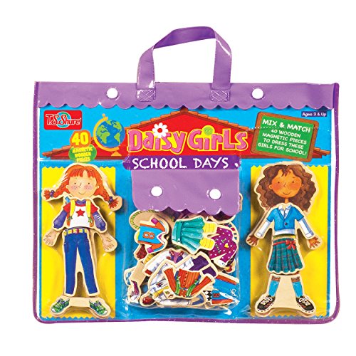 T. S. Shure Daisy Girls School Days Wooden Magnetic Dress-Up Dolls