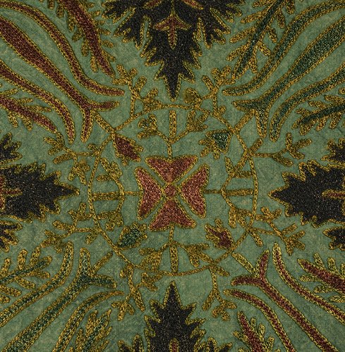 Imagen 3 de Cojín de algodón hecho a mano indio cover set Adorna con tamaño pesado el trabajo de bordado 16 x 16 pulgadas Juego de 5 piezas