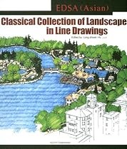 EDSA Asian Classical Landscape Line Drawing