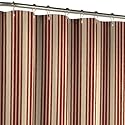 Maytex Sorrento Stripe Fabric Shower Curtain, Burgundy