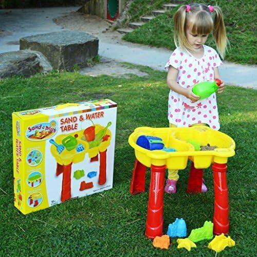 KIDS SAND WATER TABLE GARDEN INDOOR OUTDOOR SANDPIT FUN PLAY SET BUCKET SPADE by Sandplay