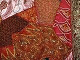 Clearance Sale ! Naughty Red Pink Beads Sari Tapestry Wall Hanging Throw 70x44