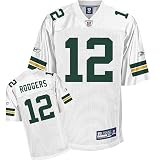 Aaron Rodgers #12 White Green Bay Packers Reebok NFL Premier All Stitched Replica Jersey - X-LARGE
