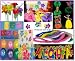 132 pc Tropical LUAU PARTY PACK -Leis, hibiscus luau -lanterns--hibiscus tattoos-hibiscus flowers-luau balloons-luau napkins-tropical straws