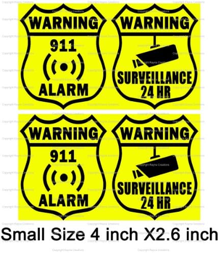 3 No Soliciting Stickers (Removable, Permanent and Static Cling) + 2 Alarm and Video security monitoring sticker, a new home or business start-up kit. Satisfaction or free from Rayna Creations Only!