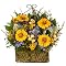 Zinnia Del Sol Bow Basket