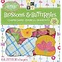 Diecuts With A View Chipboard Embellishments Boxed, Blossoms and Butterflies Glitter Shapes