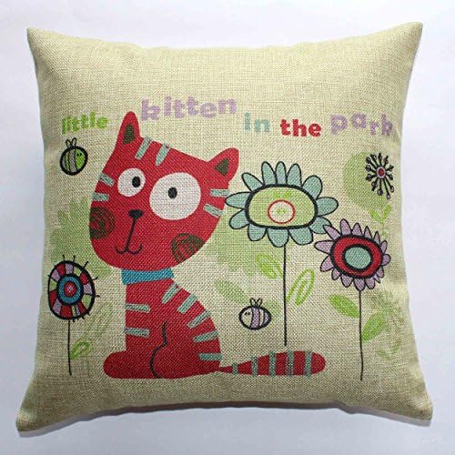 Best Cartoon Cute Cat Pillowcase Decorative Travel Throw Pillow Case Cover Cushion Protector