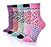 Womens Wool Warm Socks Thick Heavy Thermal Fuzzy Boot Winter Crew Cold Weather Casual Crew Socks 5 Pairs
