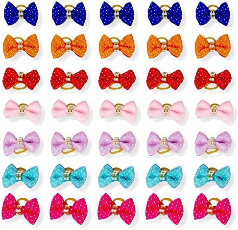 50Pcs Dog Hair Dressing Accesory with Sparkle Diamond and Butterfly Point