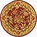 Safavieh HK141C-4R 4 ft. x 4 ft. Round, Country & Floral Chelsea Red Hand Hooked Rug