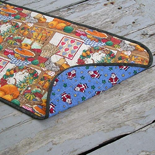 Reversible Thanksgiving/Christmas Table Runner