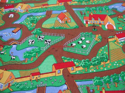 Mein Dorf Strassen Spielteppich 145x200 cm