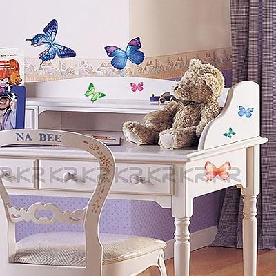 Reusable Decoration Wall Sticker Decal - Vivid Colorful Butterflies