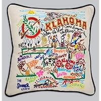 Cat Studio Embroidered State Pillow - Oklahoma