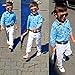 FEITONG 1Set Kids Baby Boys Long Sleeve T-Shirt Tops+Trousers+Belt (4T / 4Years)