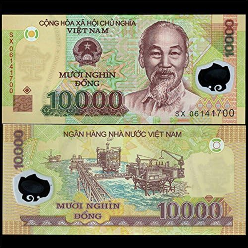 Vietnam UNC 10000 Dong Polymer Notes 2003