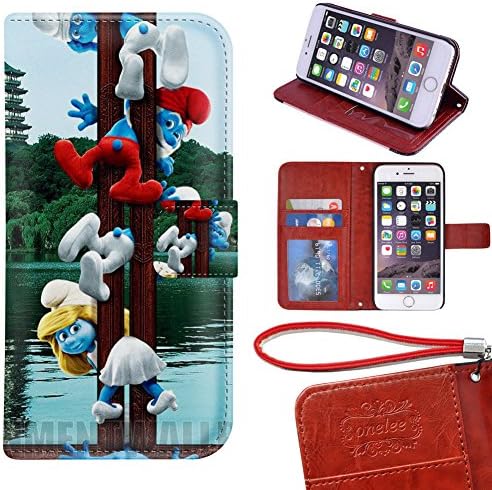 iPhone 6/6s Plus Wallet Case[5.5 inch],The Smurfs Durable Premium Protective PU Leather Case Cover with Card Slots for iPhone 6/6s Plus