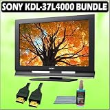 Sony Bravia L-Series KDL-37L4000 37-inch 720p LCD HDTV + Accessory Bundle Flat Screen LCD Cleaning Kit and 6 Ft. Gold-Tipped HDMI-HDMI Cable