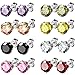 Jstyle Jewelry Stainless Steel Womens CZ Stud Earrings Set Piercing, 8 Pairs 4MM
