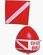 Inflatable dive float for snorkeling