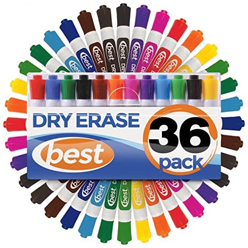 Best Dry Erase Markers BULK SET OF 36 In Assorted Colors Usable On Best dry erase markers bulk set of 36 in assorted colors usable on