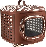 Petmate Curvations Luxury Pet Carrier, Small, Zebra
